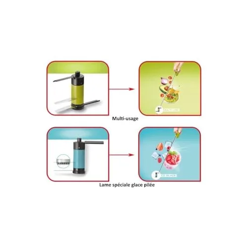 Tefal ▫️ 5 Segundos - Picador Manual 900 ml + Kit para Gelo 2