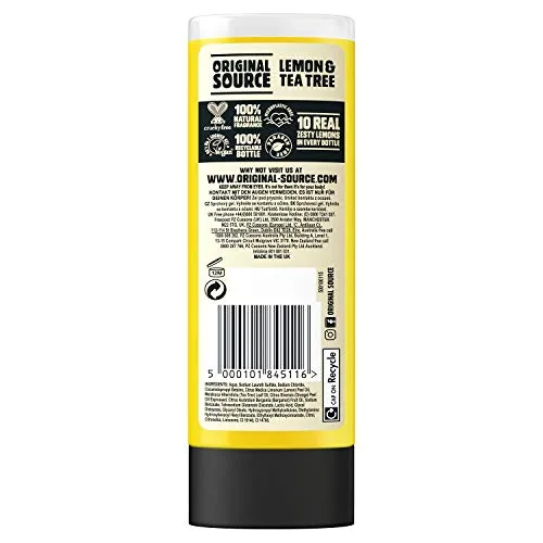 ORIGINAL SOURCE ▫️ Gel de Banho Limão e Árvore do Chá 250 ml Embalagem de 6 2