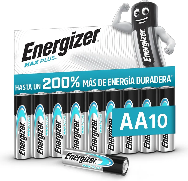 Energizer ▫️ MAX Plus - Pilhas AA (Embalagem de 10) 1,5 V Pilhas alcalinas