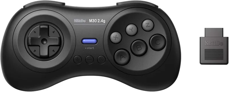 8Bitdo ▫️ M30 2.4G Wireless Gamepad for the Original for Sega Mega Drive/Genesis - Preto (Jogos Electrónicos) [Importação em Inglês].