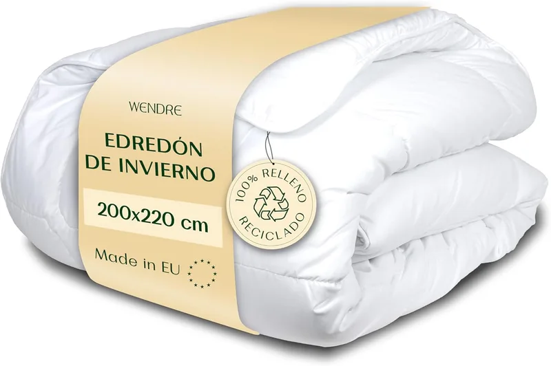 Wendre ▫️ Edredão de inverno Cama 105 Winter (200x220 cm) - Edredão de inverno com enchimento de edredão 300GSM, extra quente e macio, certificado Oeko-Tex®.