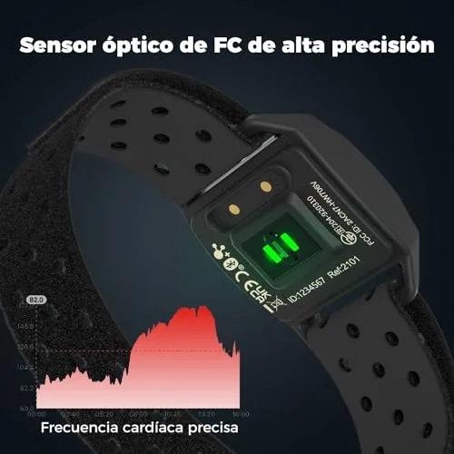 CooSpo ▫️ Pulseira com sensor ótico de frequência cardíaca, Bluetooth 4.0 e Ant+, compatível com iFit, Polar, Strava, Wahoo, Garmin e Peloton 3