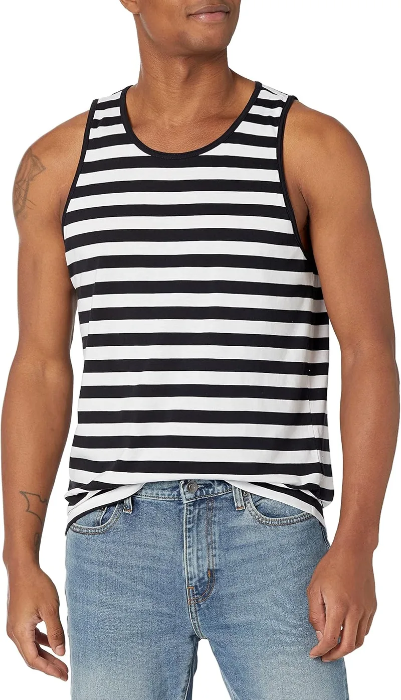 Amazon Essentials ▫️ T-shirt de alças para homem, corte normal