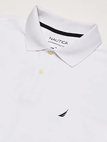 Nautica ▫️ Camisa polo de manga curta «Performance Deck» para homem, tamanho grande e alto, corte clássico, cor lisa 2