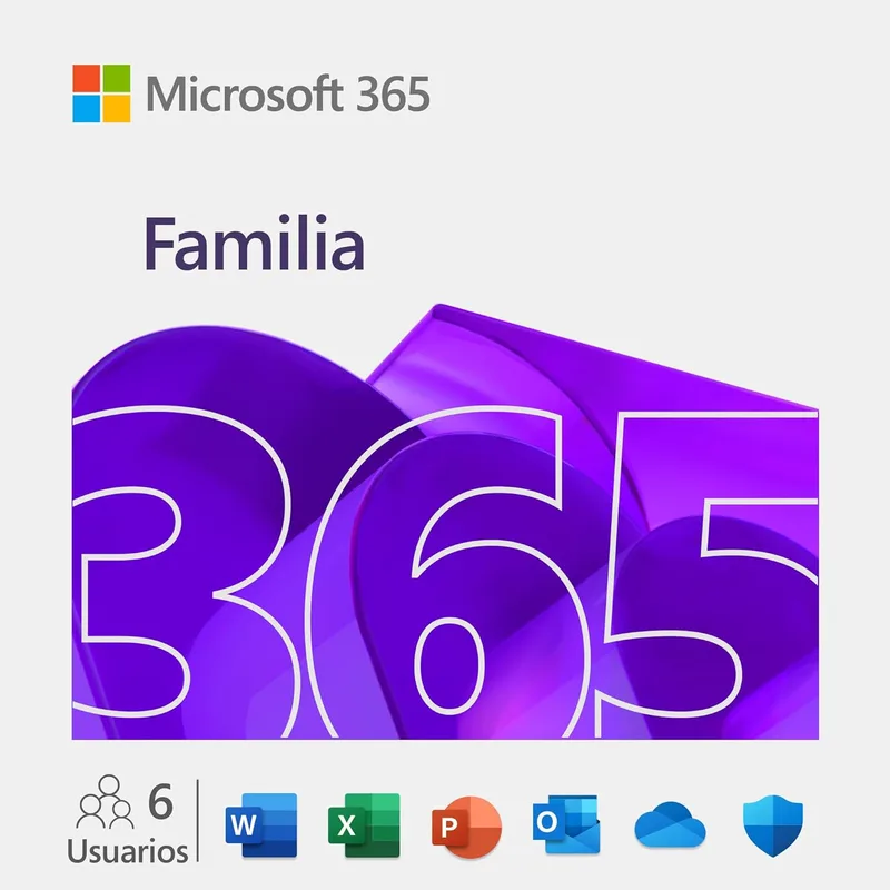 Microsoft ▫️ 365 Familiar | 12 meses | 6 pessoas | Aplicações do Office com IA | Até 6 TB de armazenamento OneDrive | Código de ativação enviado por correio eletrónico