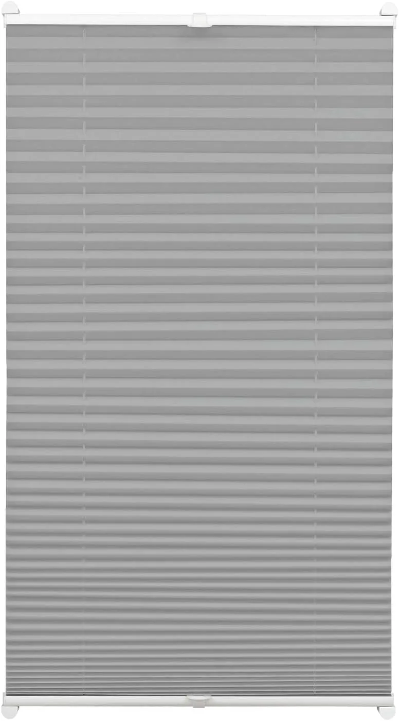 Gardinia ▫️ Estores plissados, estores plissados opacos, todas as peças de montagem incluídas, estores plissados EASYFIX fixados com dois trilhos, quadro, 75 x 130 cm (LxA)