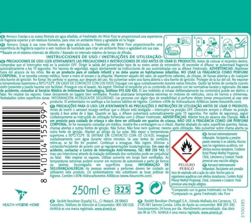 Air Wick ▫️ Freshmatic - Recargas para difusor automático em spray, essência para a casa com aroma a Nenuco - Azul, 250 ml (Embalagem de 6) 2