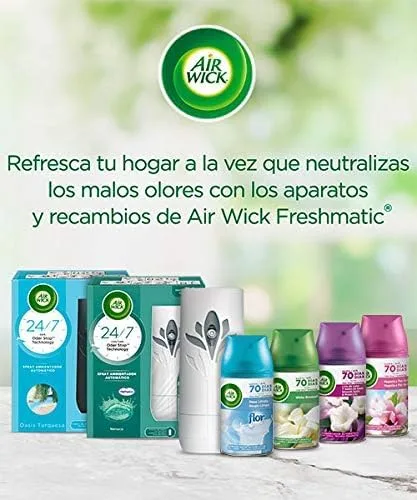 Air Wick ▫️ Freshmatic - Recargas para difusor automático em spray, essência para a casa com aroma a Nenuco - Azul, 250 ml (Embalagem de 6) 5