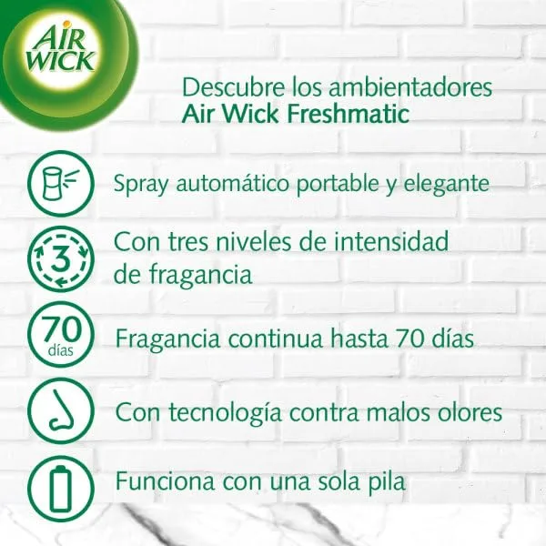 Air Wick ▫️ Freshmatic - Recargas para ambientador automático em spray, essência para a casa com aroma a lírio-da-lua e cetim de seda - Embalagem de 6, 1500 mililitros 3