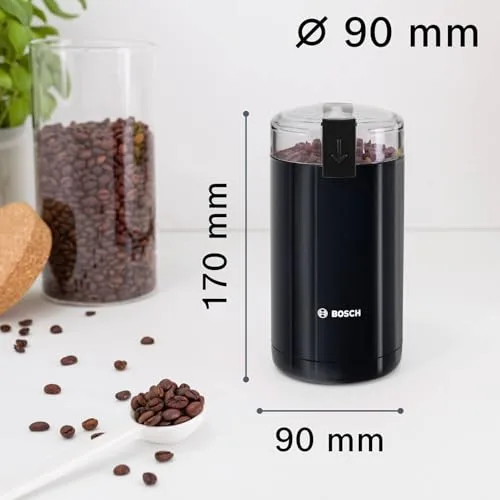 Bosch ▫️ Moedor de café elétrico, 180 W, capacidade de 75 gramas, preto, TSM6A013B 2