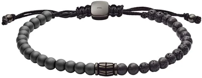 Fossil Vintage Casual Bracelete para homem em pele ou aço inoxidável com fecho de lagosta ou fecho dobrável