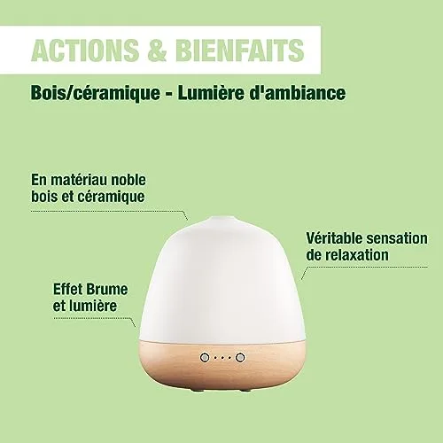 PRANAROM ▫️ Difusor de Cera, Madeira e Cerâmica – Ultrassónico para Óleos Essenciais 3