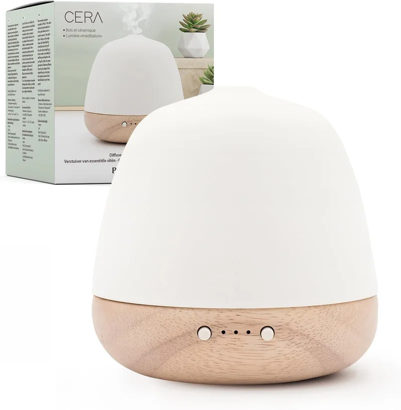 PRANAROM ▫️ Difusor de Cera, Madeira e Cerâmica – Ultrassónico para Óleos Essenciais