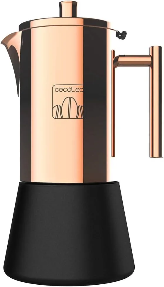 Cecotec ▫️ Cafeteira Italiana Moking 200, em aço inoxidável, adequada para fogões a gás, eléctricos ou vitrocerâmicos, design elegante, 2 chávenas de café