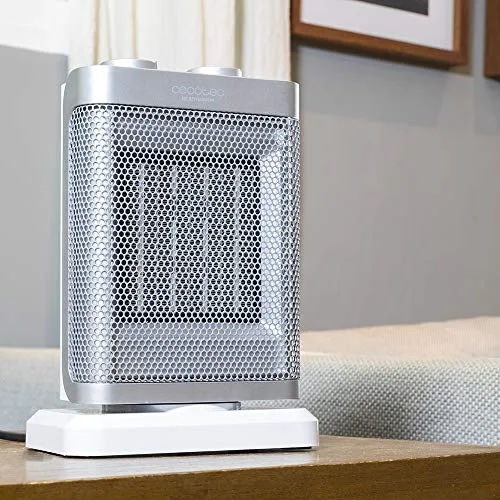Cecotec ▫️ Aquecedor de banheiro cerâmico Ready Warm 6100 Ceramic Rotate. Oscilante, 1500 W, termóstato regulável, 3 modos, proteção contra sobreaquecimento e contra tombamento, 25 m² 2