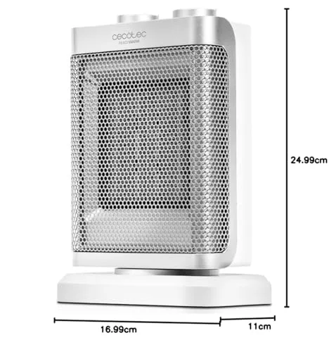 Cecotec ▫️ Aquecedor de banheiro cerâmico Ready Warm 6100 Ceramic Rotate. Oscilante, 1500 W, termóstato regulável, 3 modos, proteção contra sobreaquecimento e contra tombamento, 25 m² 6