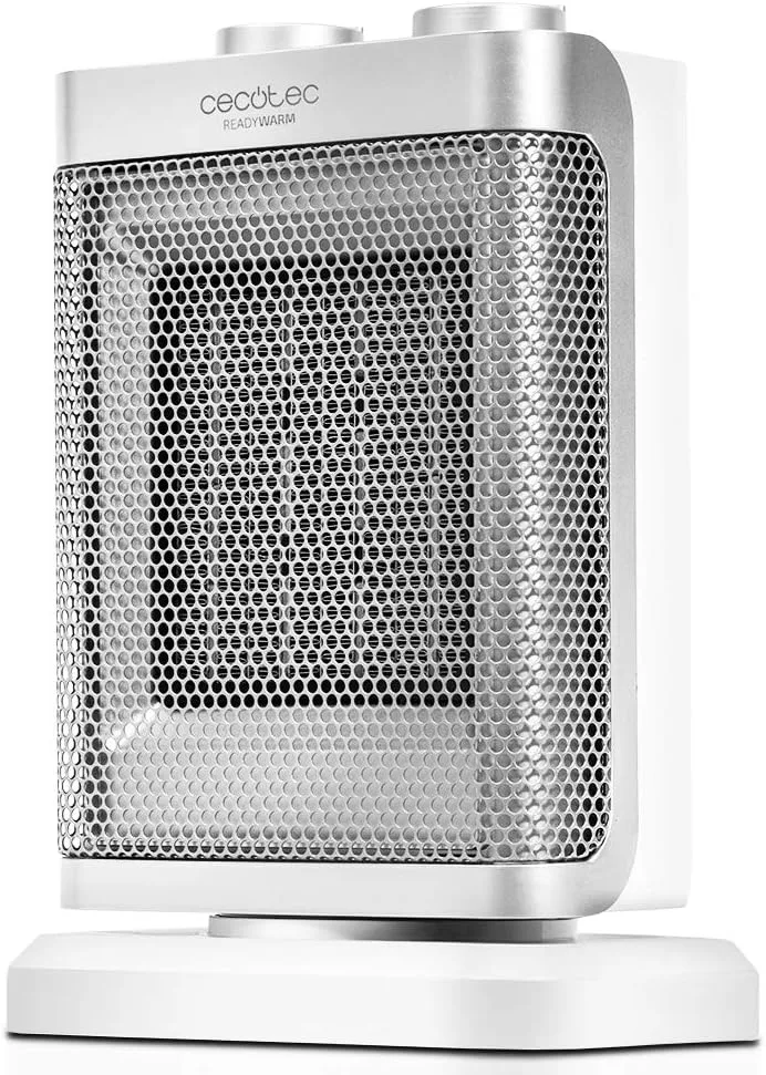 Cecotec ▫️ Aquecedor de Banho em Cerâmica Ready Warm 6100 Ceramic Rotate. Oscilante, 1500 W, termóstato regulável, 3 modos, proteção contra sobreaquecimento e anti-retorno, 25 m2