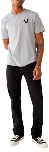 True Religion ▫️ Ricky - Calças de ganga de perna reta para homem 2