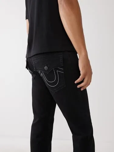 True Religion ▫️ Ricky - Calças de ganga de perna reta para homem 6