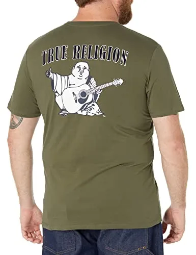 True Religion ▫️ Camisola de gola redonda com logótipo Buddha para homem (pacote de 1) 4