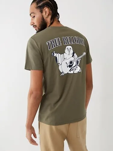 True Religion ▫️ Camisola de gola redonda com logótipo Buddha para homem (pacote de 1) 6