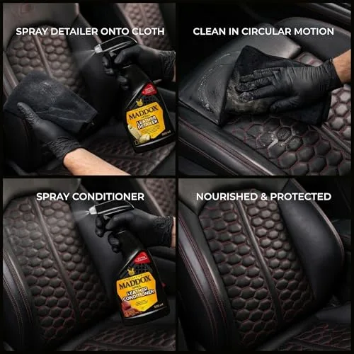 Maddox Detail ▫️ Kit de Limpeza de Couro para Automóveis Leather Care Kit 2x500 ml 4
