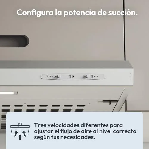 CANDY ▫️ CFT610/5S Exaustor com 60 cm de largura, 3 níveis de potência, capacidade de extração de 208 m³/h, iluminação LED, 87,5 W, 55/71 decibéis, prateado 5
