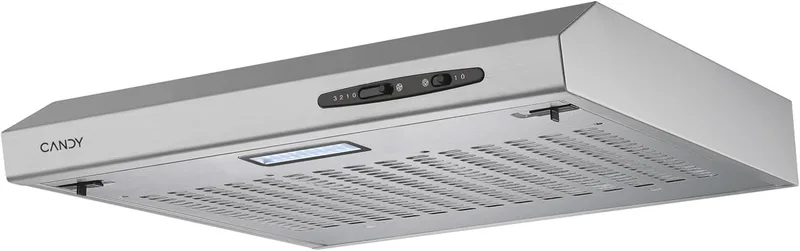 CANDY ▫️ CFT610/5S Exaustor com 60 cm de largura, 3 níveis de potência, capacidade de extração de 208 m³/h, iluminação LED, 87,5 W, 55/71 decibéis, prateado
