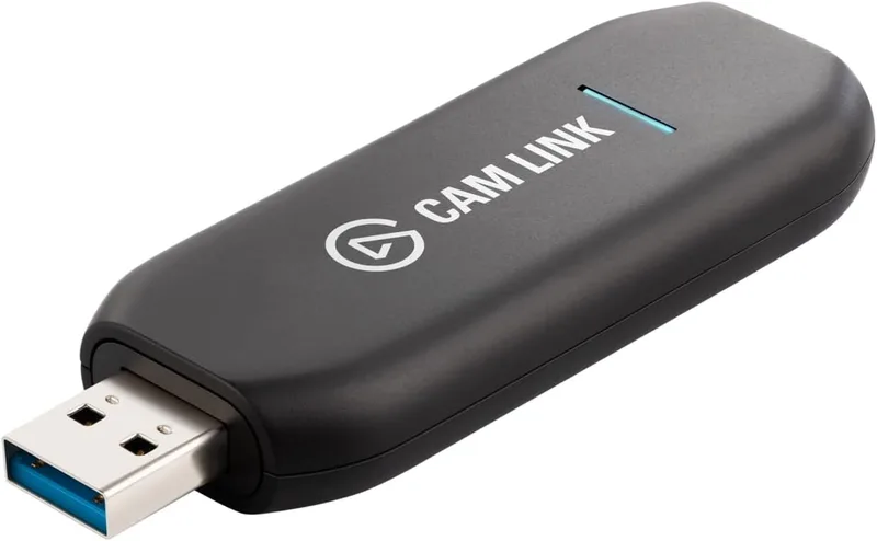 Elgato ▫️ Cam Link 4K - câmara externa de captura, transmissão e gravação, câmara fotográfica, vídeo como webcam a 1080p60 ou 4K30-4K60, ligação fácil a OBS, Zoom, Discord - PC, Mac, iPad