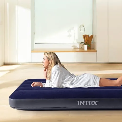 Intex ▫️ Colchão insuflável Dura-Beam, cama insuflável para acampamento, cor azul, acampamento 6