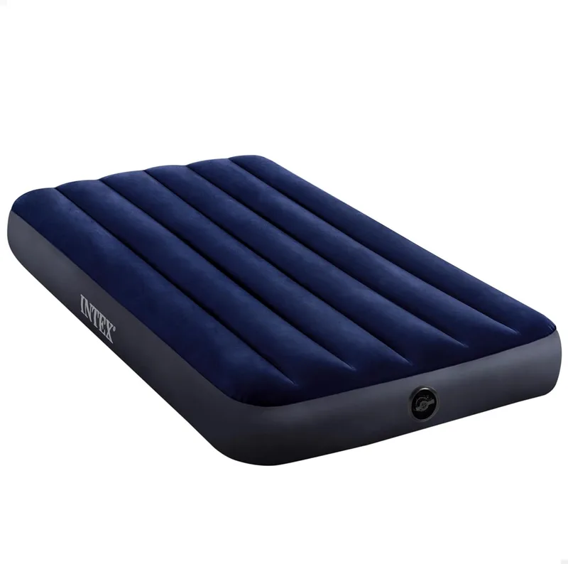 Intex ▫️ Colchão insuflável Dura-Beam, cama insuflável para acampamento, cor azul, acampamento