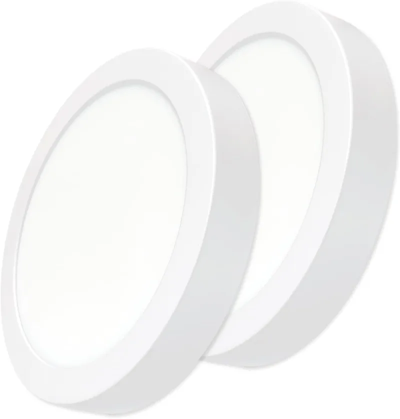 LED ATOMANT ▫️ Pacote 2x Luz de teto LED Superfície redonda 300mm 24W, CCT (Seletor de cor branco quente, neutro e frio), 2200 Lumen, Controlador incluído