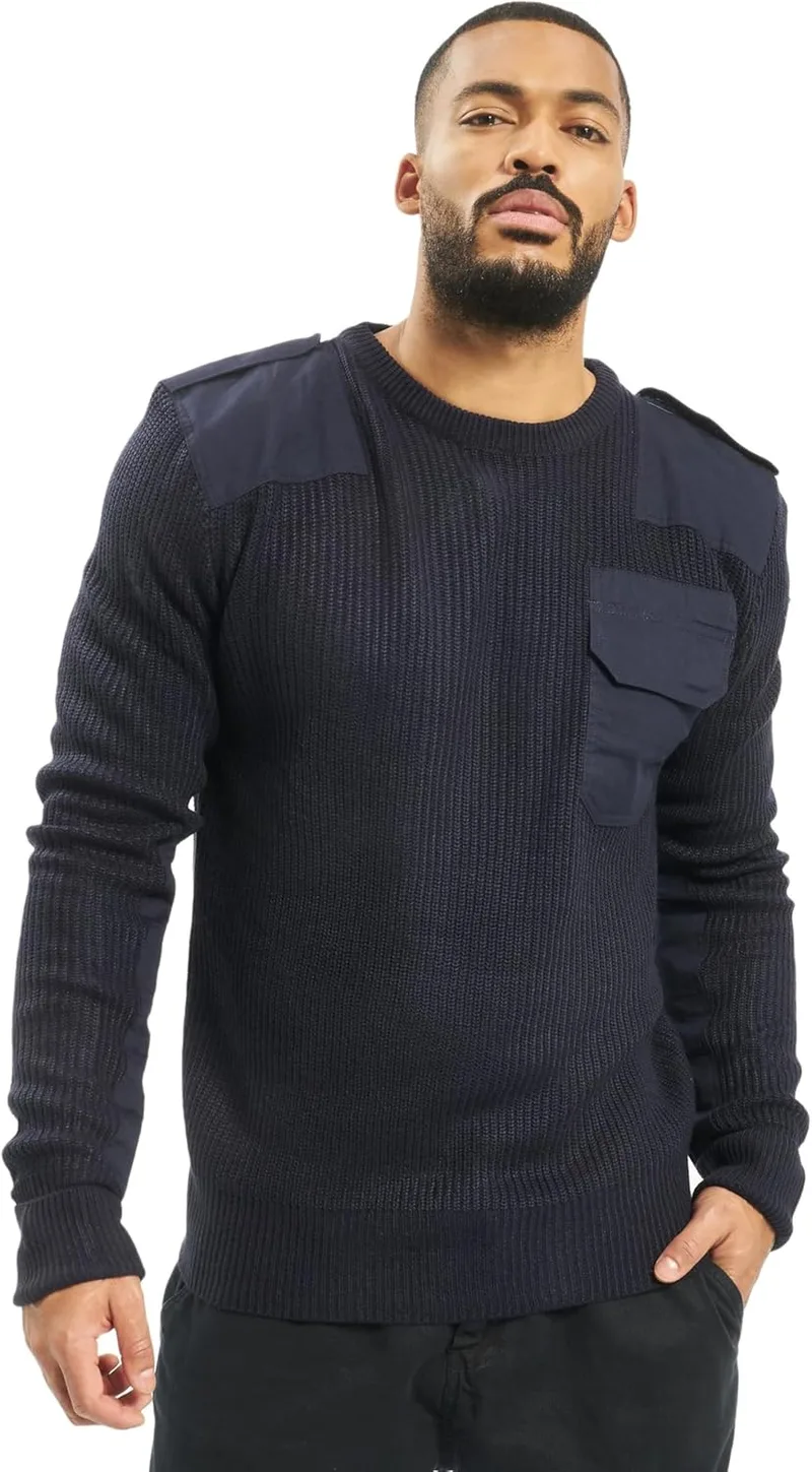 Brandit ▫️ BW Pullover Pullover de malha para homem Pullover de malha Olive Regular