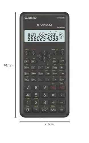 Casio ▫️ FX-82MS-2-S-ET-B, Calculadora Científica, 1, Cinza Escuro 4