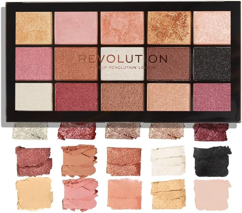 Makeup Revolution ▫️ Paleta de sombras de olhos Reloaded | Affection | 15 sombras | 16,5 g | Tons altamente pigmentados e de longa duração, vegan e sem testes em animais, 16,5 g