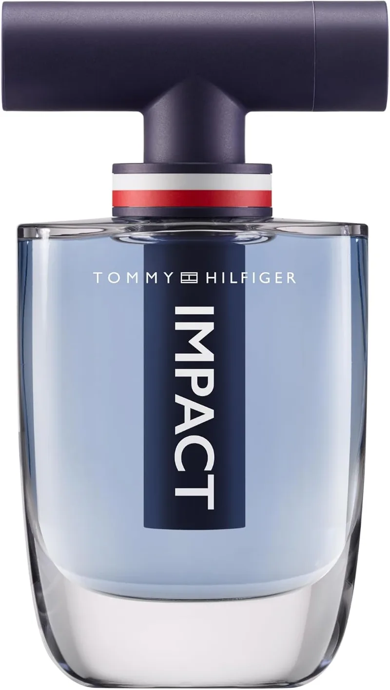 Tommy Hilfiger - Impact Eau de Toilette 100 ml - Perfume para homem - Fragrância cítrica amadeirada e aromática - Frasco de vidro transparente
