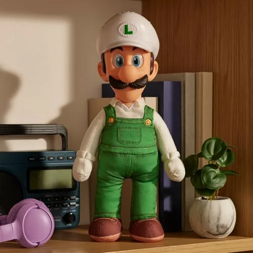 THE SUPER MARIO BROS. MOVIE ▫️ O filme Super Mario Galaxy – Peluche articulado de 38 cm – Fire Luigi 4