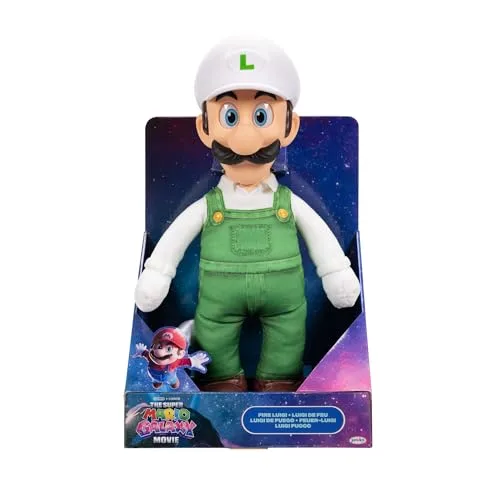 THE SUPER MARIO BROS. MOVIE ▫️ O filme Super Mario Galaxy – Peluche articulado de 38 cm – Fire Luigi 5