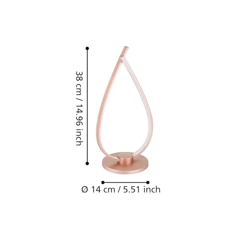 Eglo ▫️ Lâmpada de mesa LED Palozza, lâmpada de mesa com uma luz, lâmpada 3