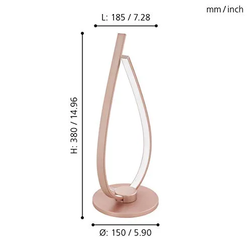 Eglo ▫️ Lâmpada de mesa LED Palozza, lâmpada de mesa com uma luz, lâmpada 4