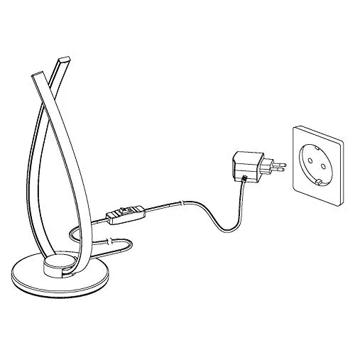 Eglo ▫️ Lâmpada de mesa LED Palozza, lâmpada de mesa com uma luz, lâmpada 5