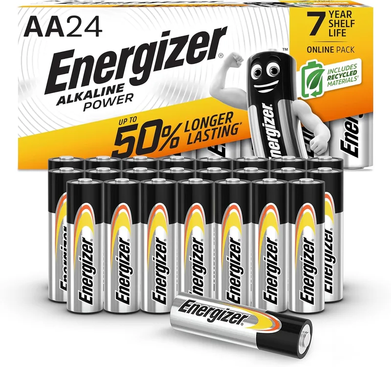 Energizer ▫️ Alkaline Power - Pilhas AA (24 unidades) - Pilhas alcalinas de 1,5 V - para electrodomésticos e eletrónica - Embalagem 100% reciclável - 7 anos de vida útil [Exclusivo na Amazon] [Exclusivo na Amazon].