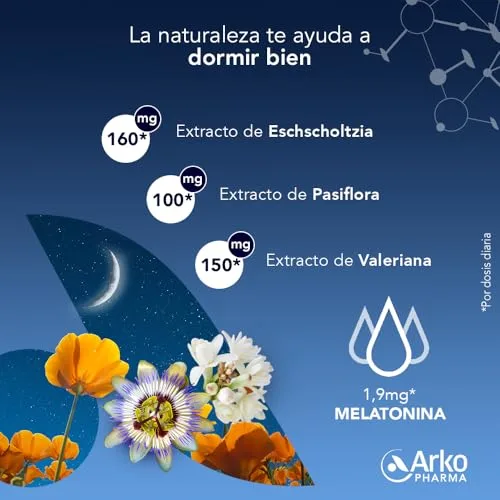 Arkopharma ▫️ Arkosueño Forte 8h 30 Comprimidos Melatonina 1,9 mg Valeriana 3