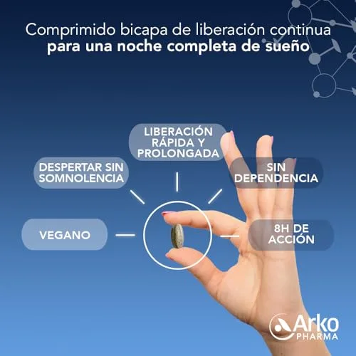 Arkopharma ▫️ Arkosueño Forte 8h 30 Comprimidos Melatonina 1,9 mg Valeriana 4