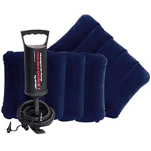 Intex ▫️ Colchão insuflável Dura-Beam, cama insuflável para campismo, cor azul, acampamento 5