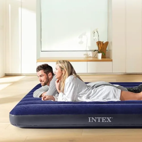 Intex ▫️ Colchão insuflável Dura-Beam, cama de ar insuflável para acampamento, cor azul, acampamento 6