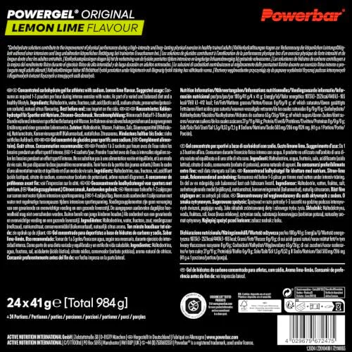 PowerBar ▫️ PowerGel (24 x 41 g) Limão e Lima 5