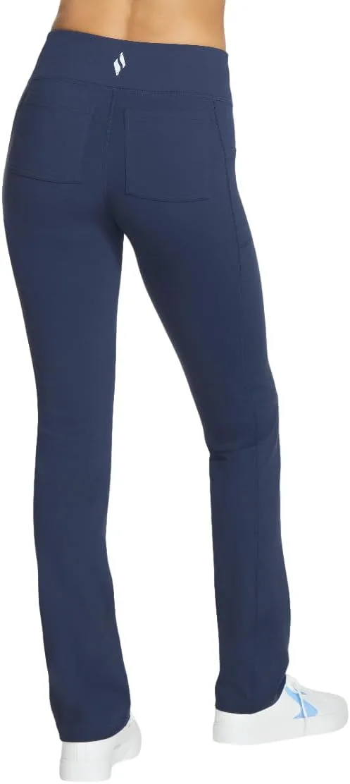Skechers ▫️ Go Walk Calças de Cintura Alta Joy – Elásticas em 4 direções, com absorção de humidade, cintura em camadas - Leggings para mulher