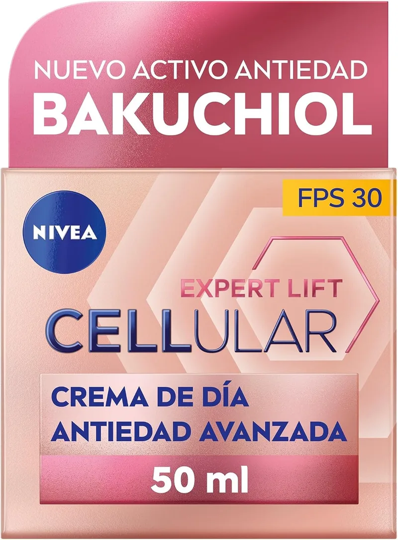 NIVEA ▫️ Cellular Expert Lift Advanced Anti-Ageing Day Cream FP30 (1 x 50 ml), creme de dia com ácido hialurónico e bakuchiol puro, creme reafirmante, creme anti-envelhecimento