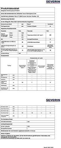 Severin ▫️ Frigorífico retro combinado de 206 L, frigorífico e congelador combinados com 2 portas, altura 146 cm, de baixo consumo e silencioso, preto, RKG 8932 7